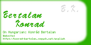 bertalan konrad business card