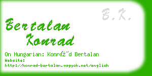 bertalan konrad business card